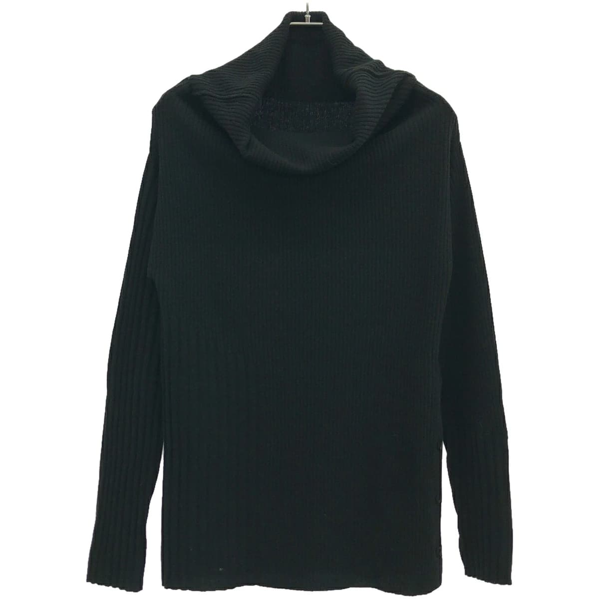 Yohji Yamamoto ヨウジヤマモト ファム 12G1P RIB COMBINATION SIDE B DRAPED NECK PO ハイネックニットセーター
