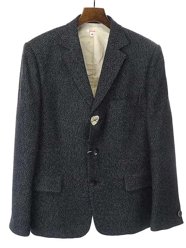 MASU エムエーエスユー 20AW MELANGE TWEED TAILORED JACKET テーラードジャケット