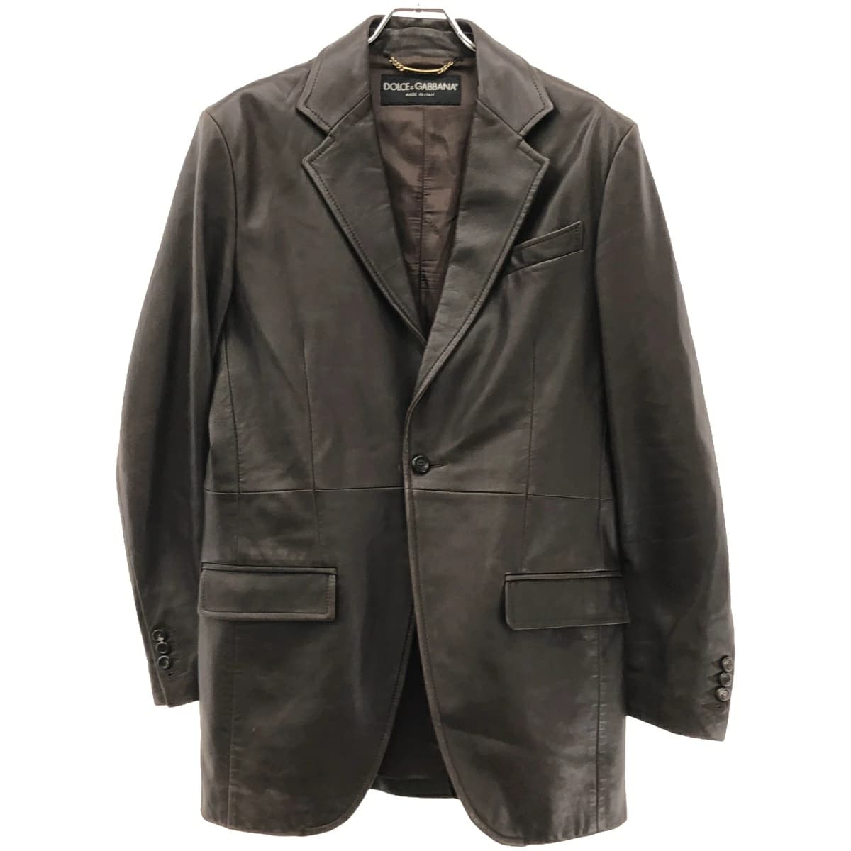 DOLCE&GABBANA ドルチェ&ガッバーナ レザーテーラードジャケット