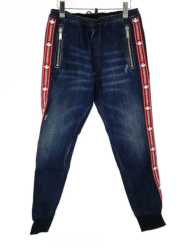 DSQUARED2 DSQUARED2 ディースクエアード 20AW サイドロゴテープデニムジョガーパンツ