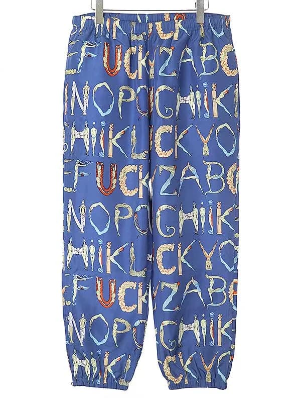 Supreme シュプリーム 18SS Alphabet Silk Pant アルファベットプリントシルクパンツ