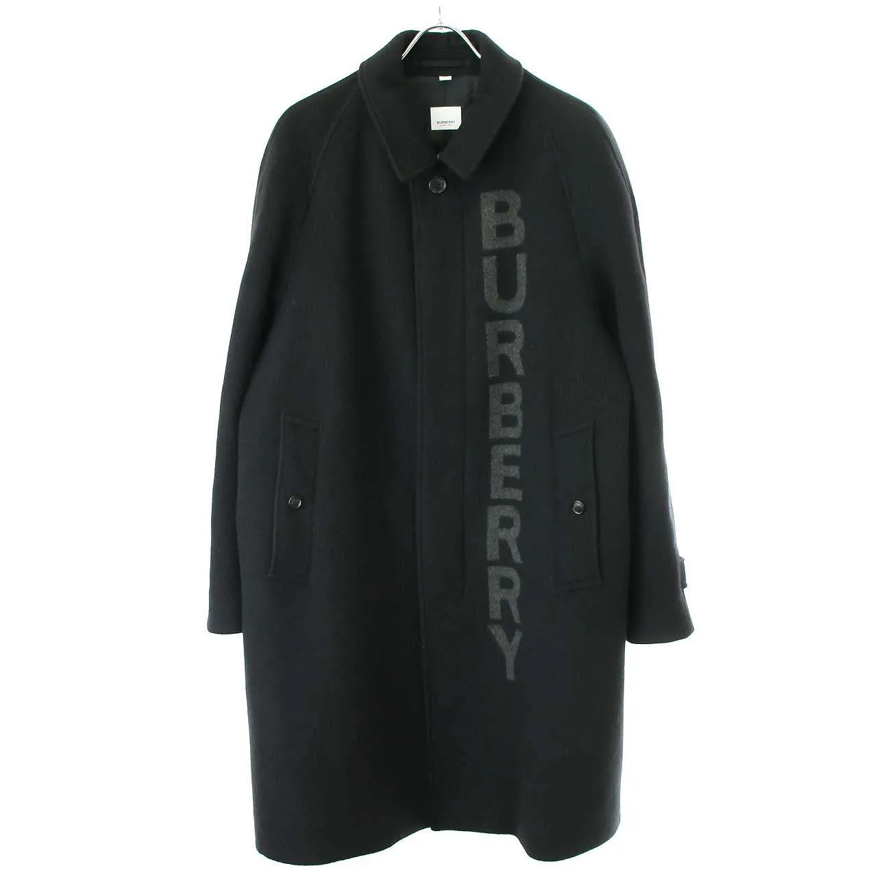 BURBERRY バーバリー Camden Logo Wool Cashmere Jacquard Coat コート