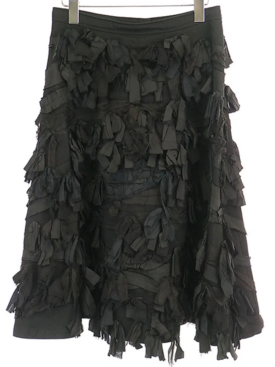 COMME des GARCONS トリコ コムデギャルソン 03AW 製品染めフリンジスカート