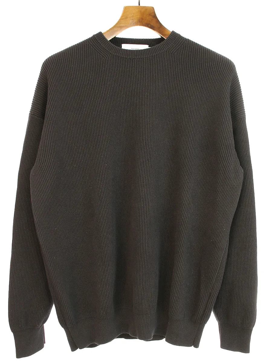 Graphpaper グラフペーパー 20SS HIGH DENSITY COTTON KNIT CREW NECK ニットセーター
