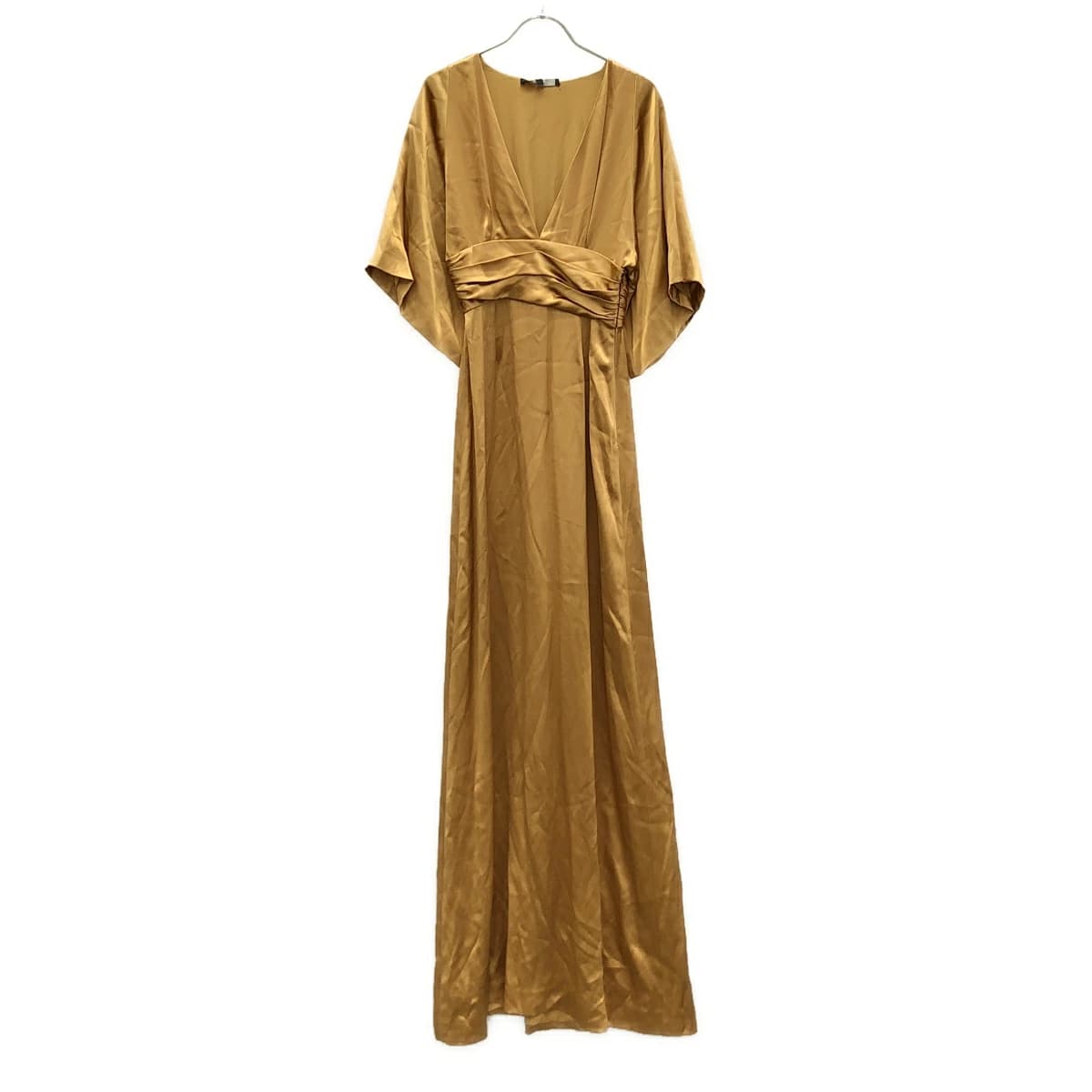 GUCCI グッチ 2006AW Vネックシルクサテンドレス ワンピース 166874 Z0913