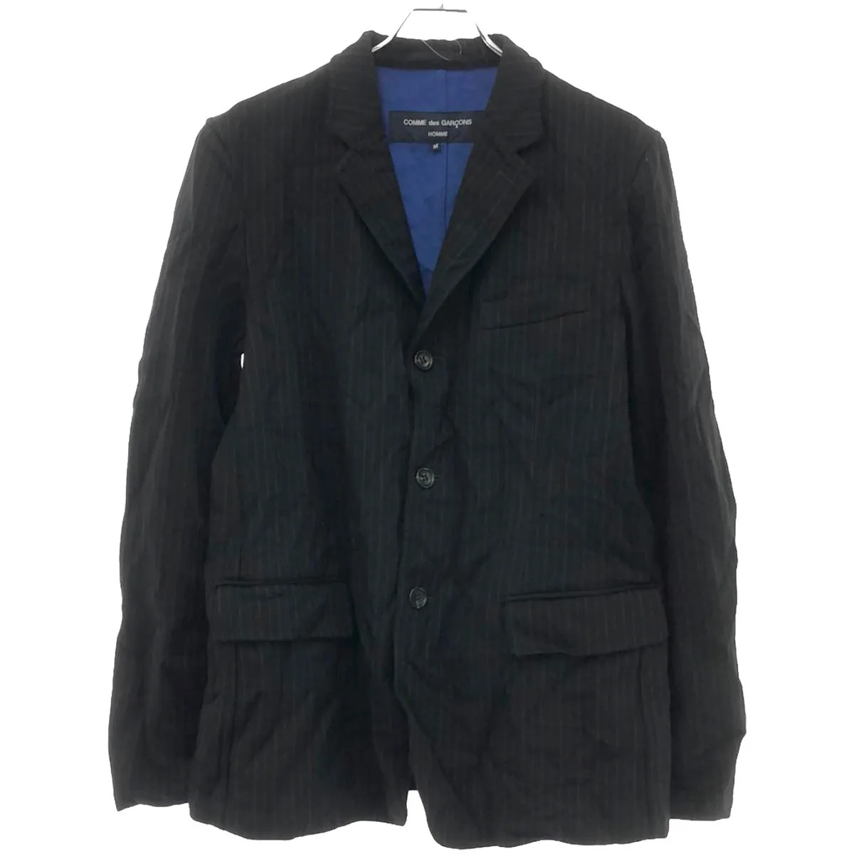 COMME des GARCONS コムデギャルソンオム 2005AW ウールストライプ3Bセットアップスーツ HP-J012 HP-P009