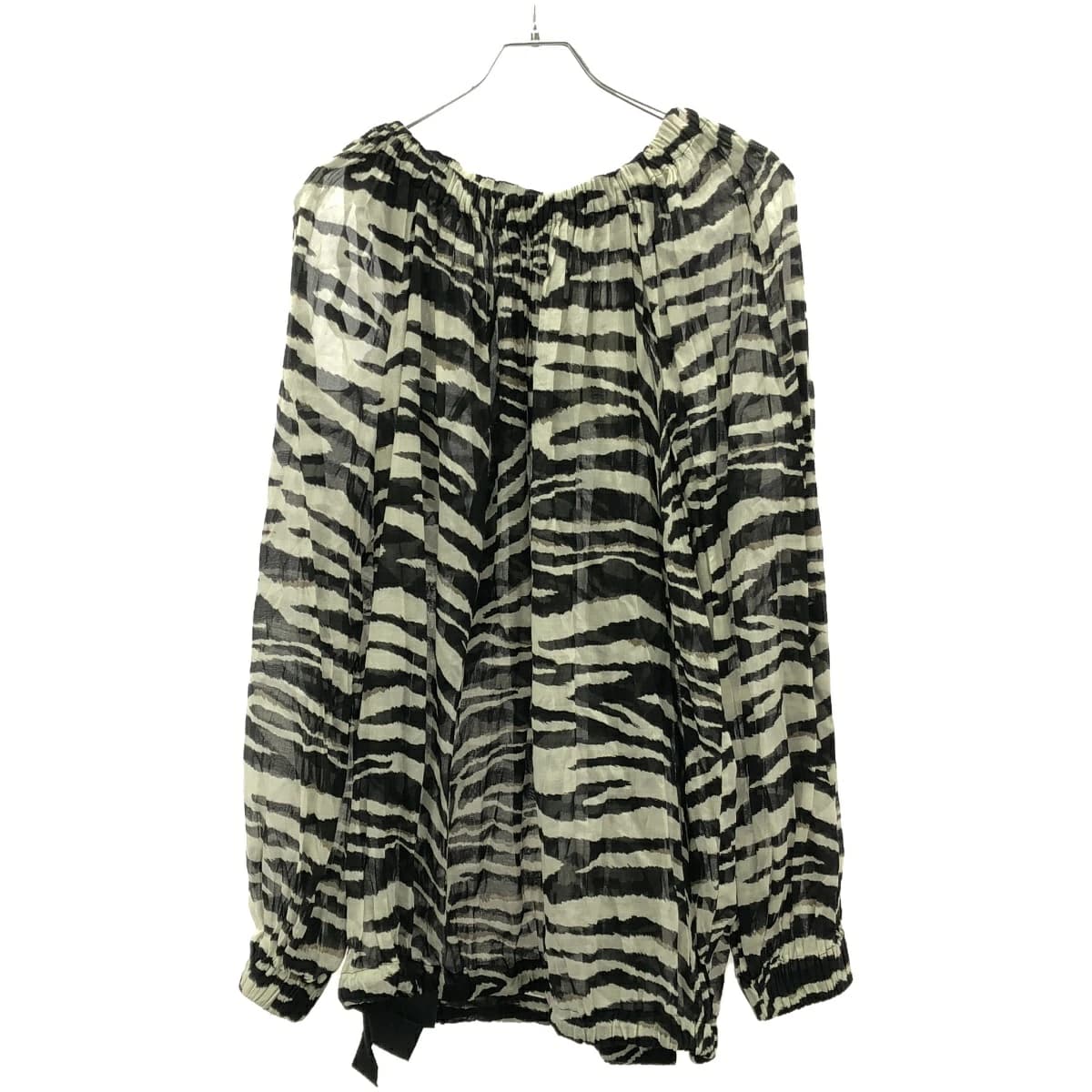 DRIES VAN NOTEN ドリスヴァンノッテン 20SS ゼブラギャザーシアーブラウス 201-10795-9001-900