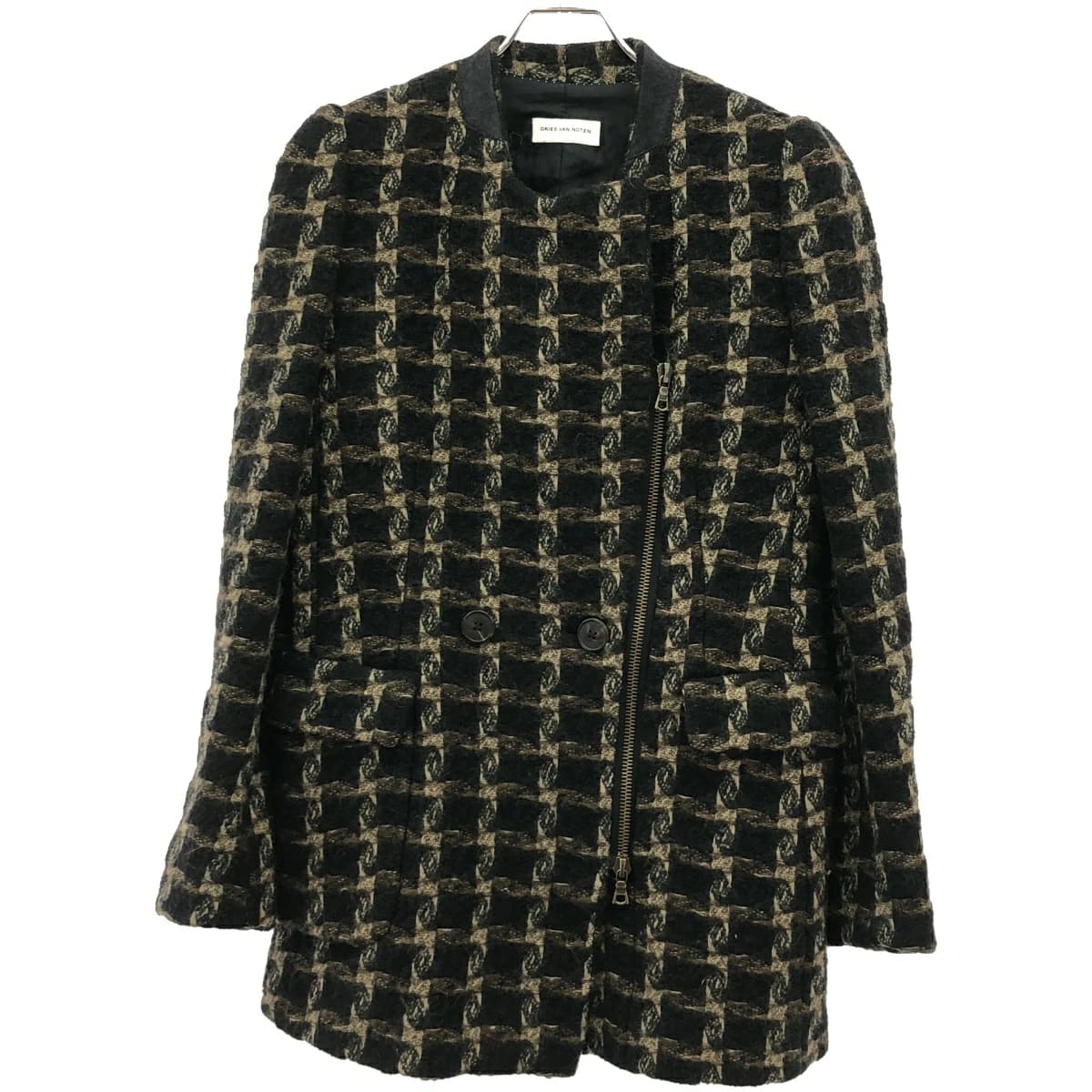 DRIES VAN NOTEN ドリスヴァンノッテン アルパカ混2WAYライダースジャケット