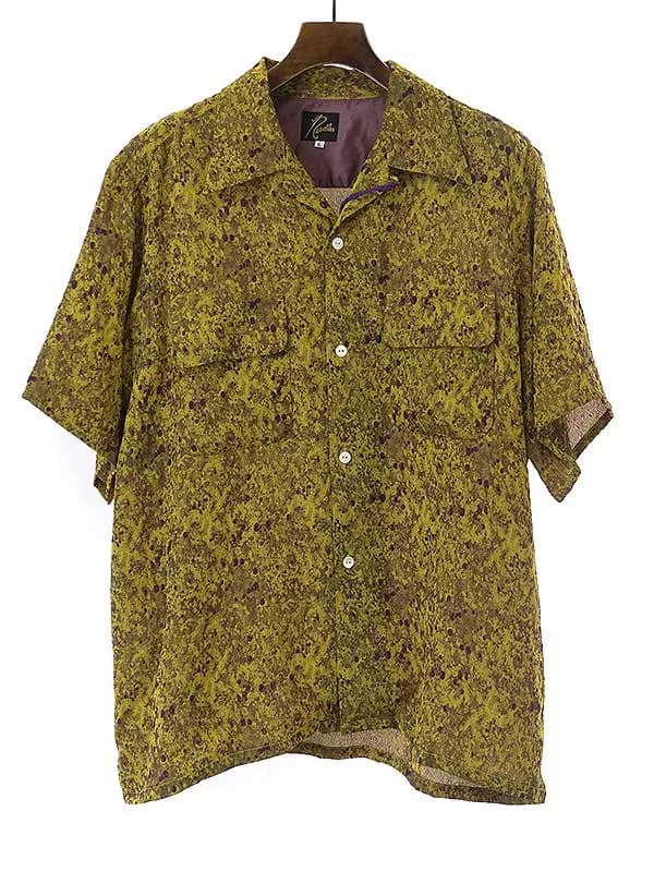 NEEDLES ニードルズ 23SS S/S Classic Shirt PE/R Abstract ショートスリーブジャガードシャツ