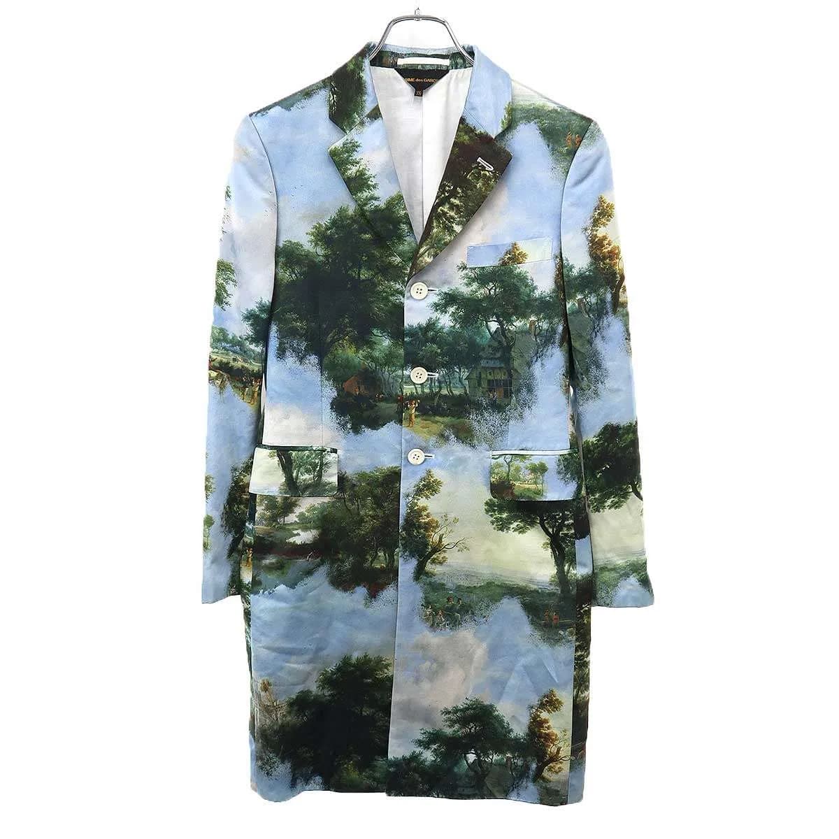 COMME des GARCONS コムデギャルソン 20SS Orlando シルクグラフィックシングルコート