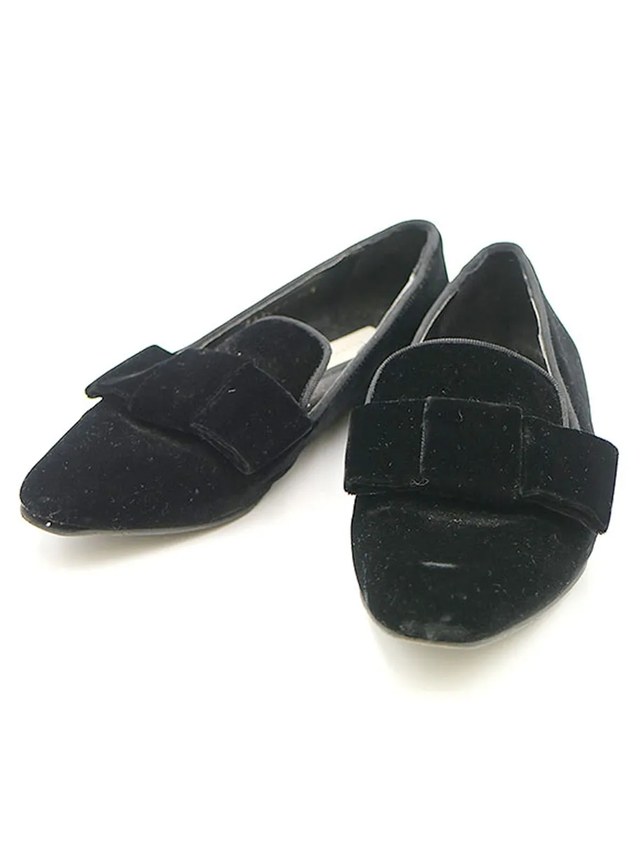 Stella McCartney ステラマッカートニー リボンデザインベロアシューズ