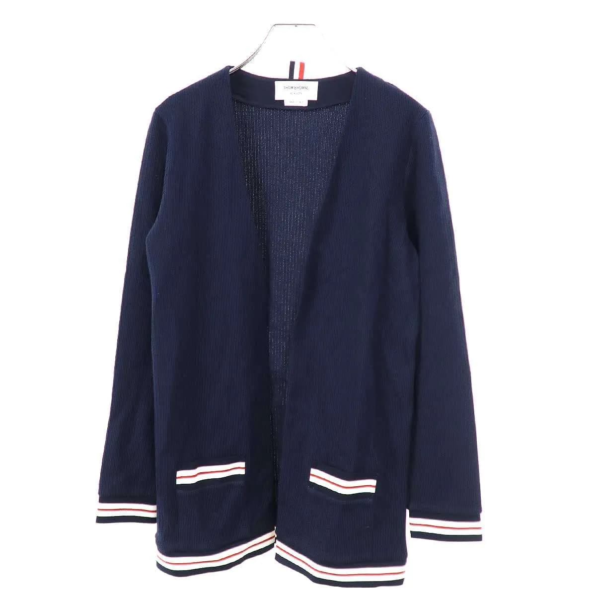 THOM BROWNE トム ブラウン クリケットストライプVネックカーディガン