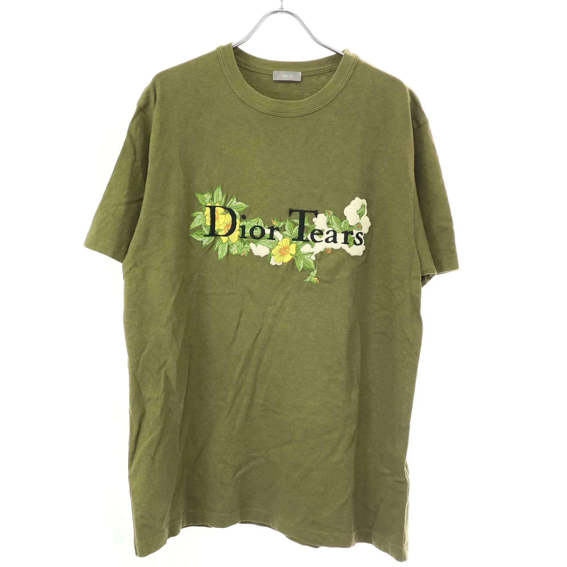 Dior HOMME ディオール デニムティアーズ 23AW エンブロイダリーロゴTシャツ 393J696I0849
