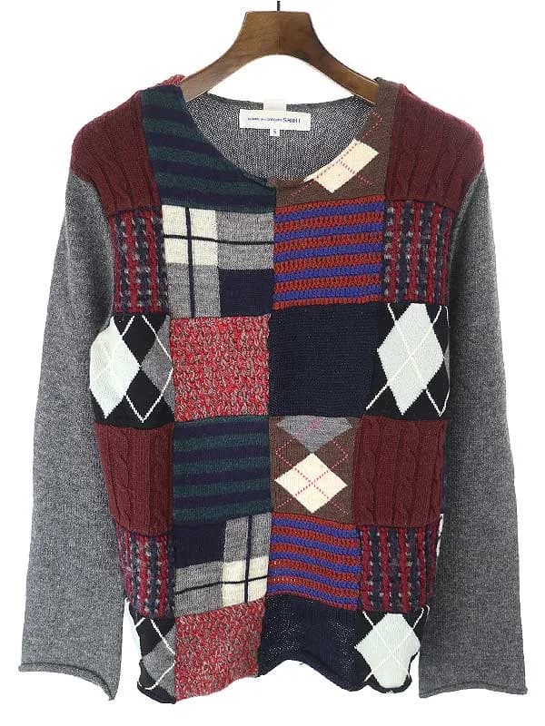 COMME des GARCONS コムデギャルソン シャツ 09AW パッチワークニット