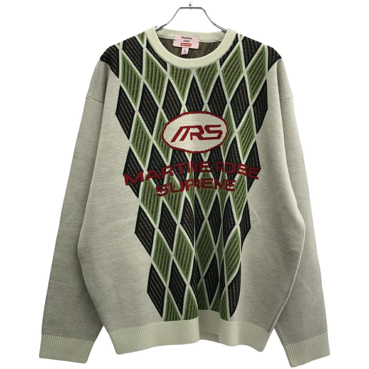 Supreme シュプリーム×マーティンローズ 24AW Sweater Knit アーガイルロゴジャガードニットセーター