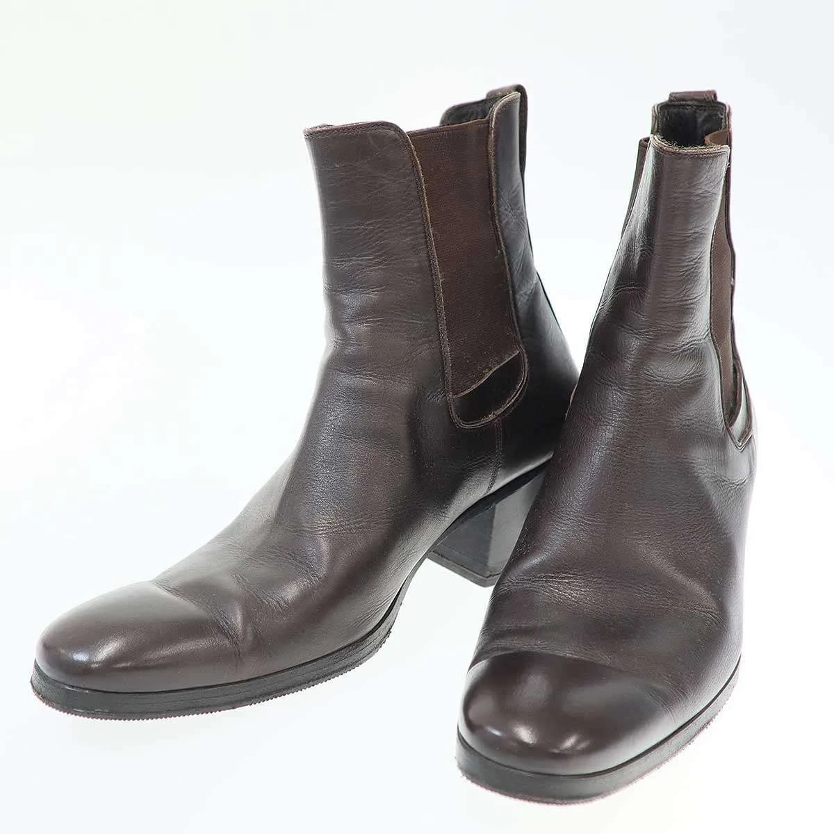 Dior HOMME ディオールオム 2005AW サイドゴアレザーヒールブーツ