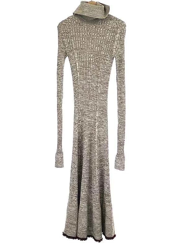 JIL SANDER ジルサンダー フレアウールニットワンピース