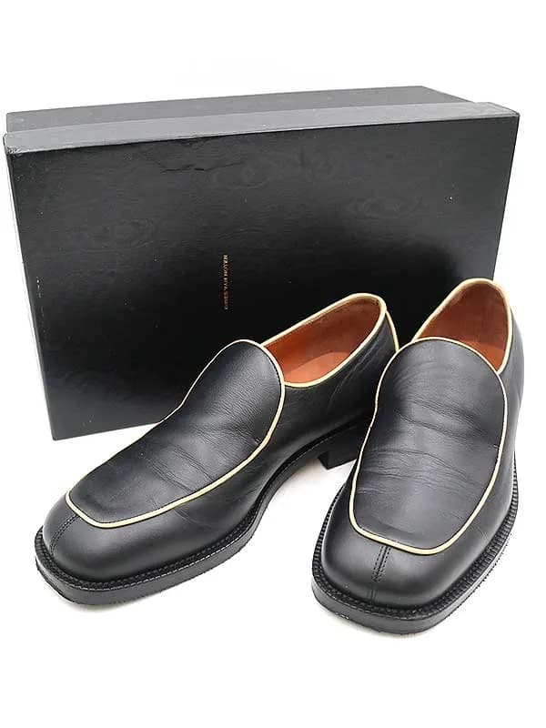 DRIES VAN NOTEN ドリスヴァンノッテン 18AW パイピングレザーローファー