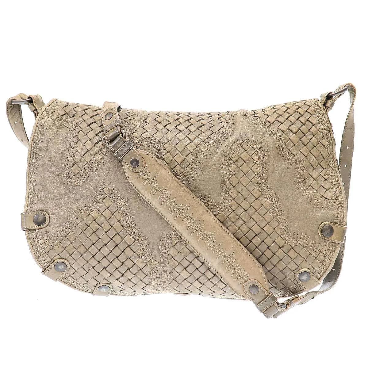 BOTTEGA VENETA ボッテガヴェネタ イントレチャート レザーショルダーバッグ