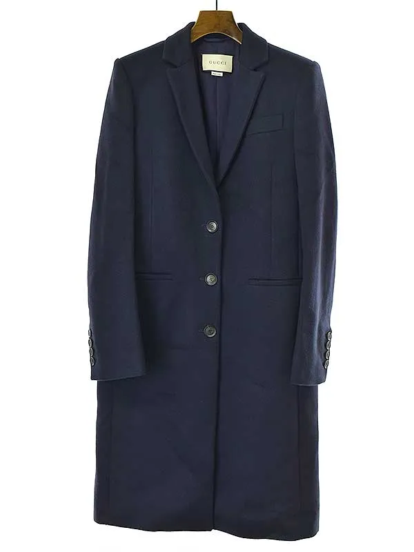 GUCCI グッチ 17AW ウールシングルチェスターコート