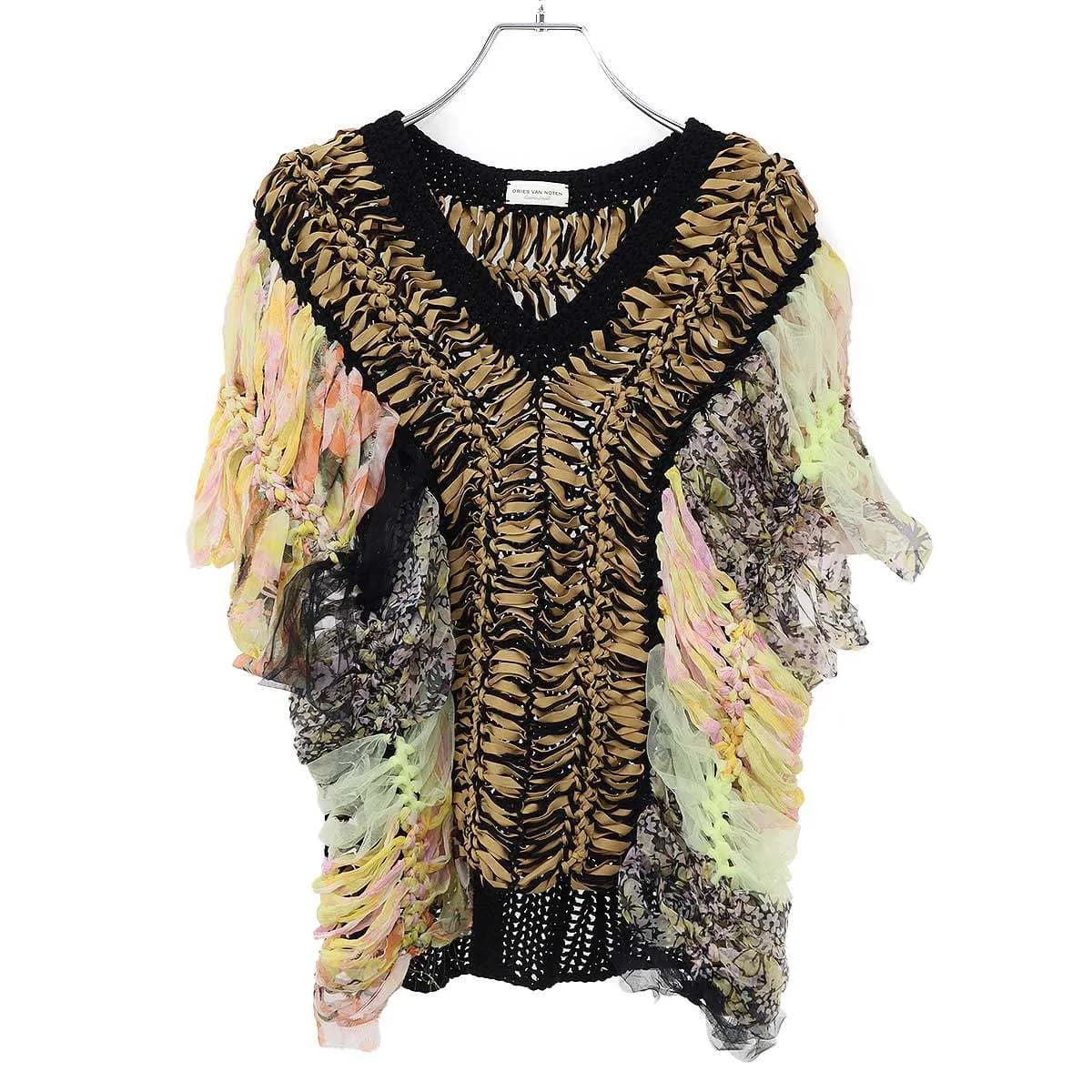 DRIES VAN NOTEN ドリスヴァンノッテン 23SS Braid Knit Top 編み込みニットトップス