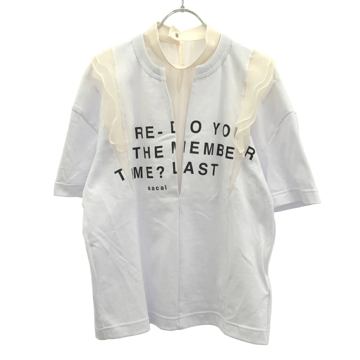 sacai サカイ 25SS Cotton Jersey x Chiffon T-Shirt コットンジャージーシフォンTシャツ