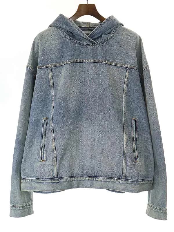 BALENCIAGA バレンシアガ 22AW プルオーバーフーデッドデニムジャケット