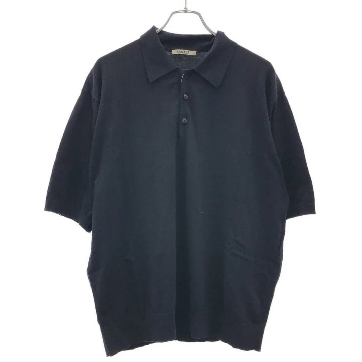 AURALEE オーラリー 23SS SUPER HIGH GAUGE COTTON KNIT POLO ニットポロ A23SP03PD