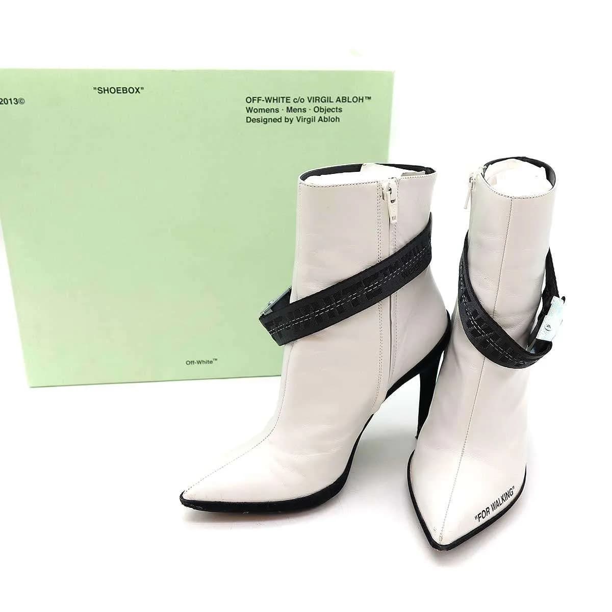 OFF-WHITE オフホワイト FOR WALKING ANKLE BOOT ベルテッドアンクルブーツ