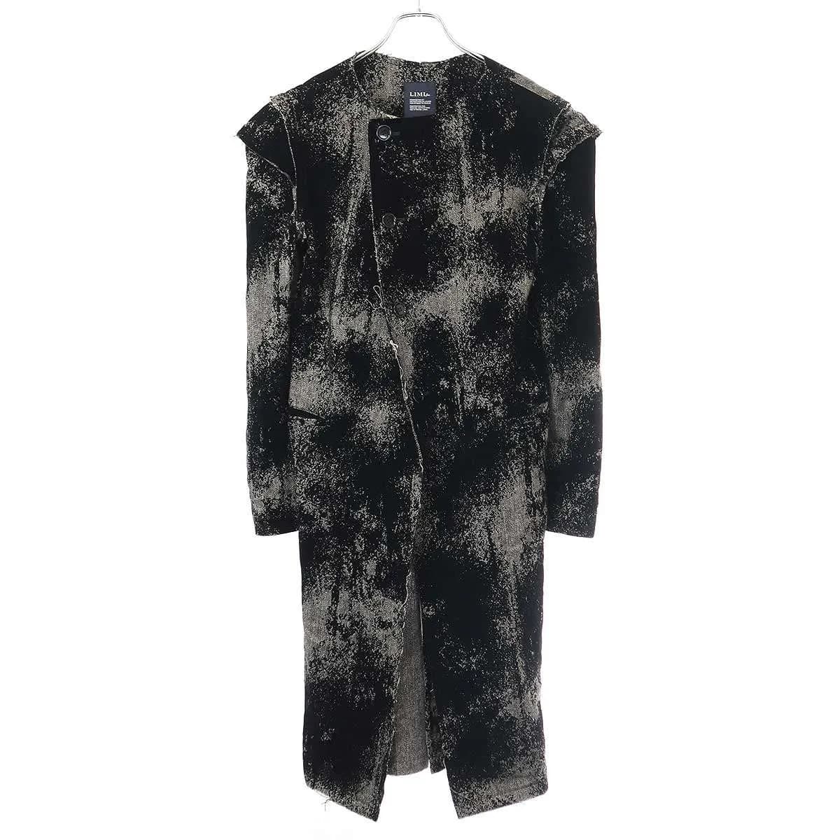 LIMI feu リミフゥ 23AW ヘリンボーンベロアジャガードノーカラーコート