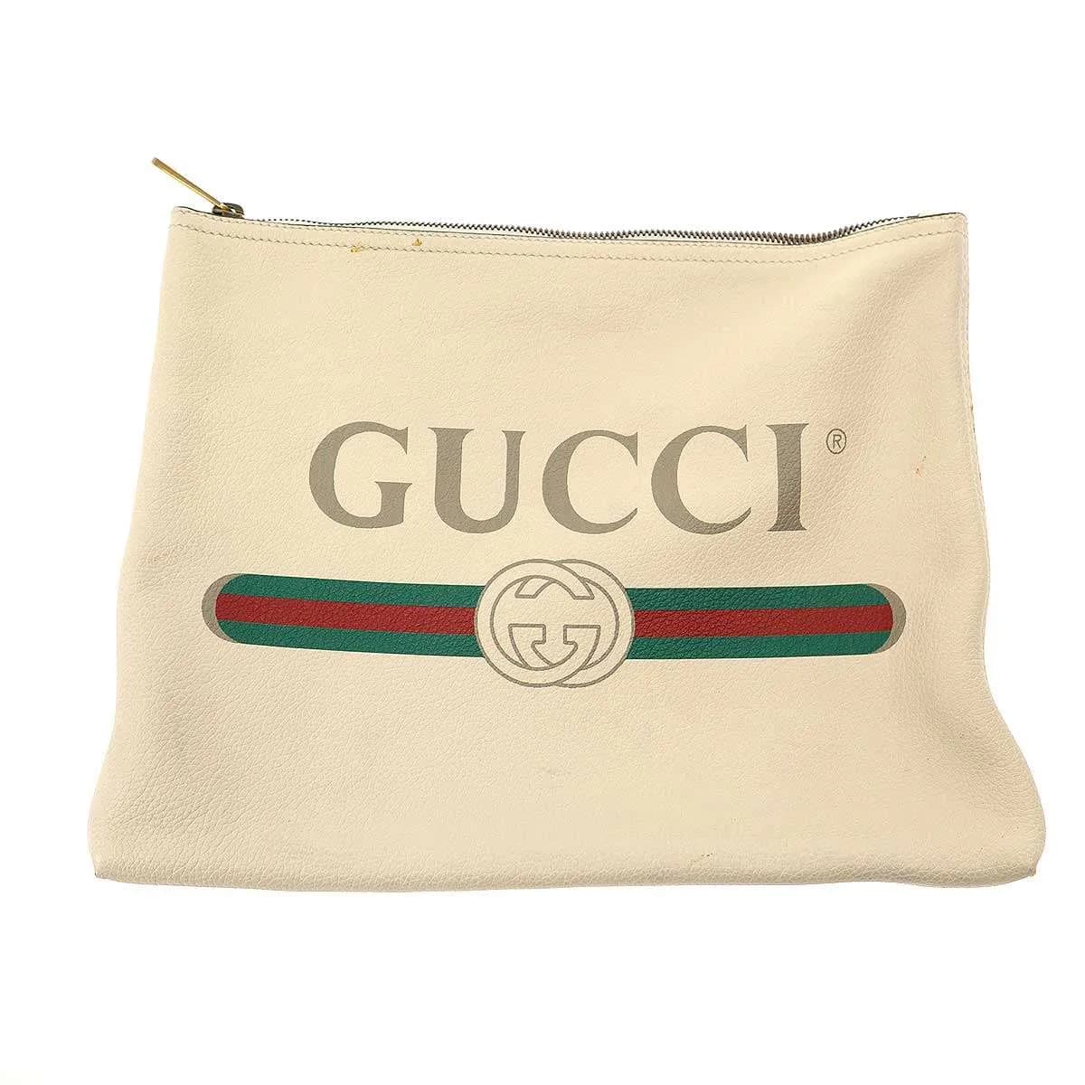 GUCCI グッチ ヴィンテージロゴ ミディアム ポートフォリオ クラッチバッグ