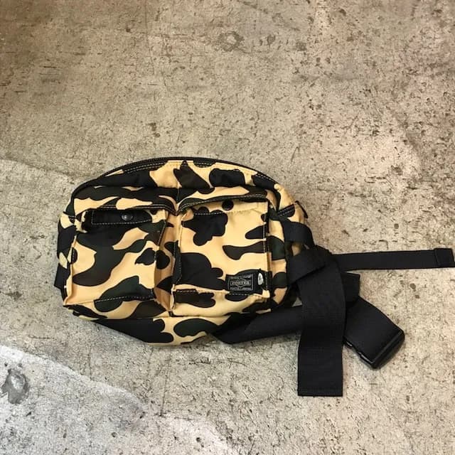 A BATHING APE A BATHING APE×PORTER 1ST CAMO WAIST BAG サル迷彩柄ウエストバッグ