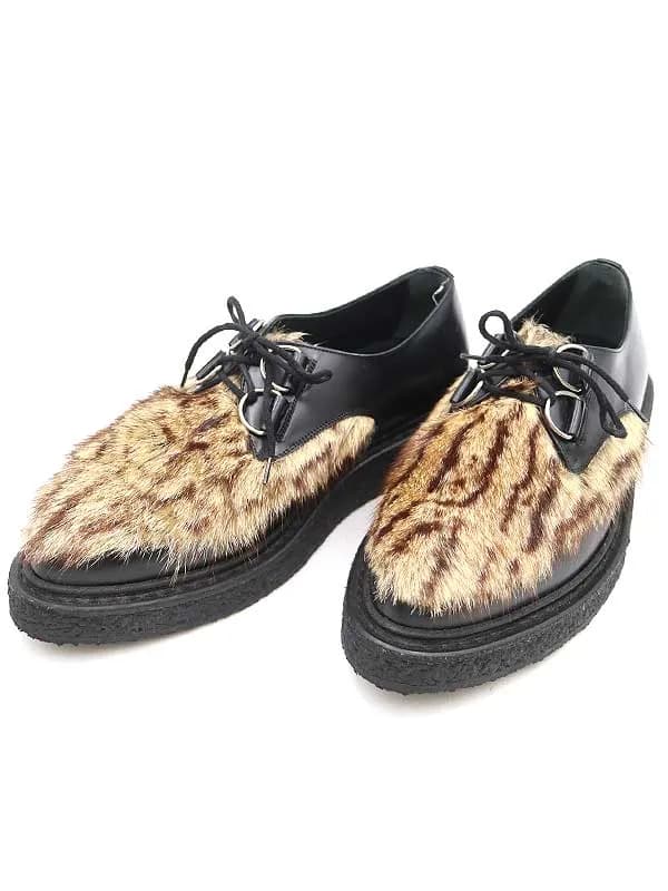 SAINT LAURENT サンローラン パリ 14AW マーモットファークリーパーシューズ