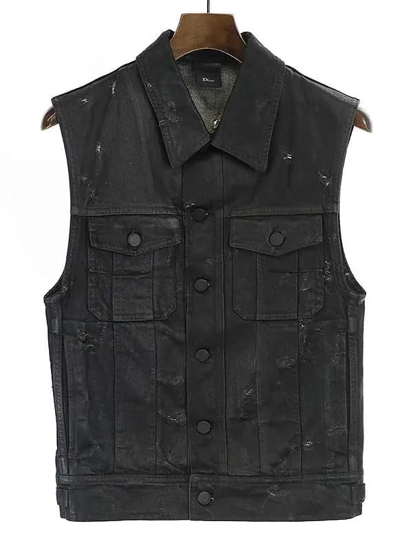 Dior HOMME ディオールオム 04SS STRIP期 デストロイコーティングベスト
