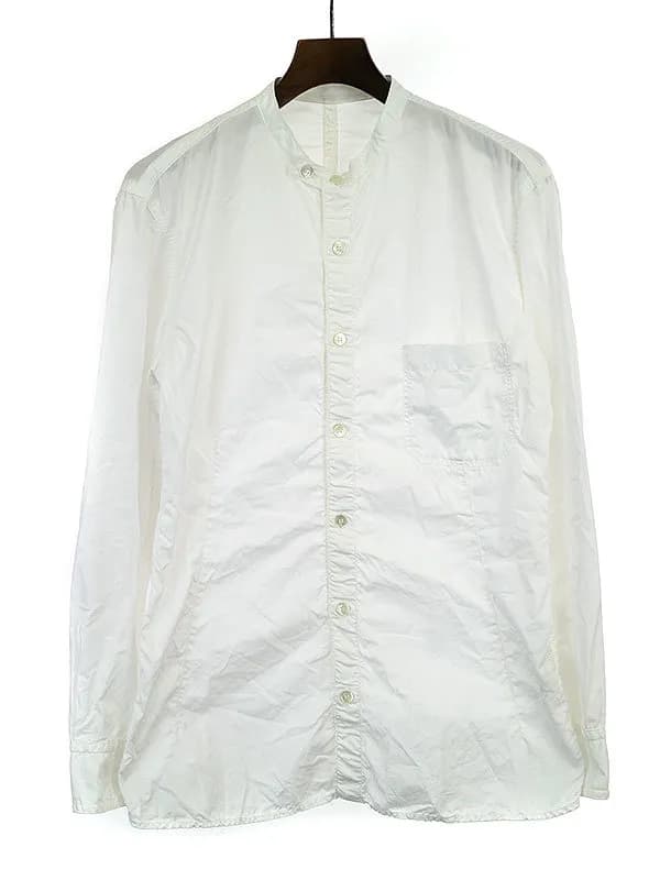 Yohji Yamamoto ヨウジヤマモト プール オム 12SS スタンドカラーパッカリングシャツ
