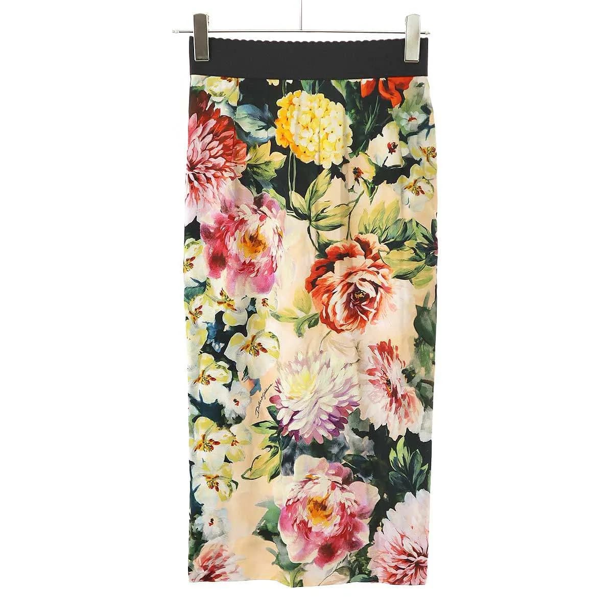 DOLCE&GABBANA ドルチェ&ガッバーナ フラワーレーヨンスカート F4AOBT