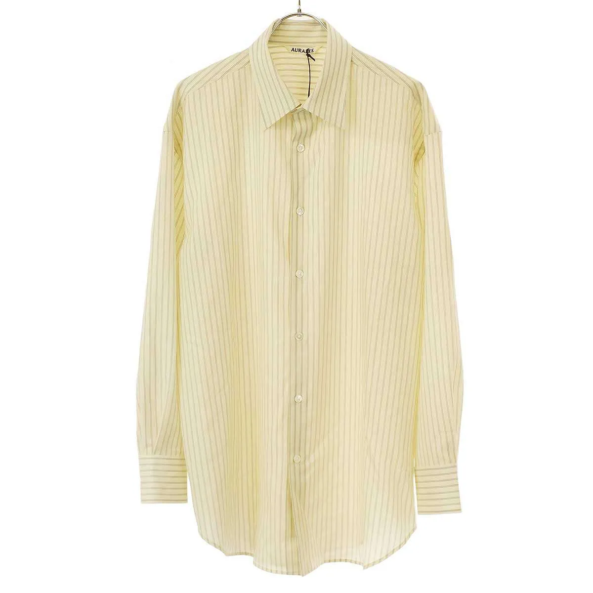 AURALEE オーラリー 25SS SUPER FINE WOOL STRIPE SHIRT ストライプシャツ A25SS02WW
