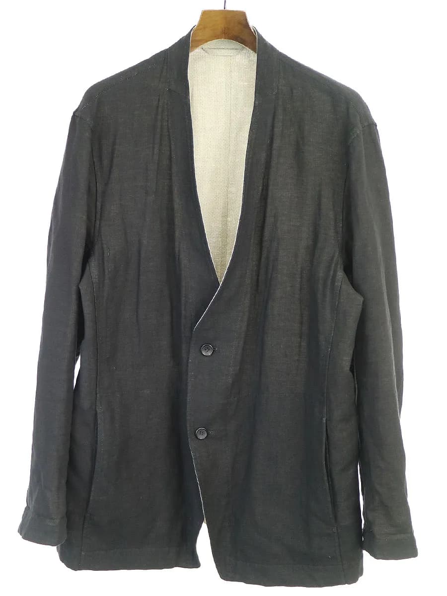 ISSEY MIYAKE イッセイミヤケ メン 20SSコットンリネンリバーシブルカラーレステーラードジャケット