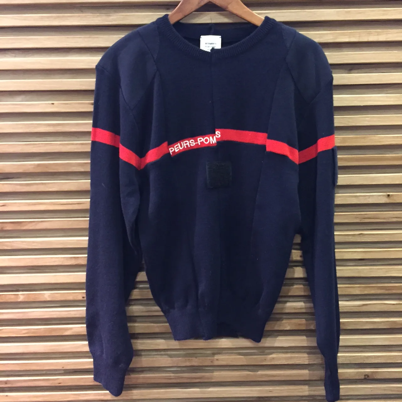 VETEMENTS VETEMENTS 16aw アクリルウールラインニットセーター