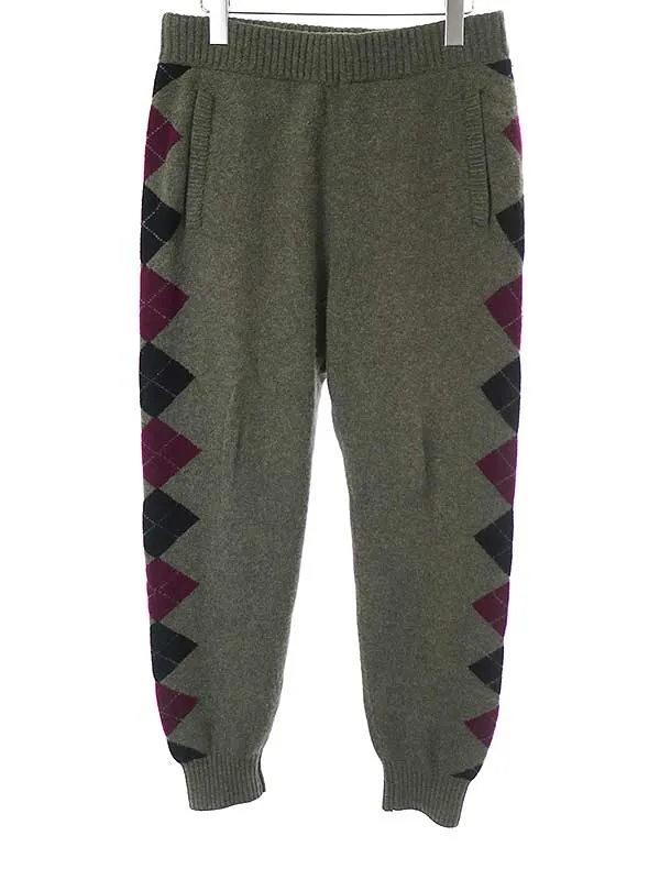 UNDERCOVER アンダーカバー 21AW アーガイルカシミヤニットパンツ