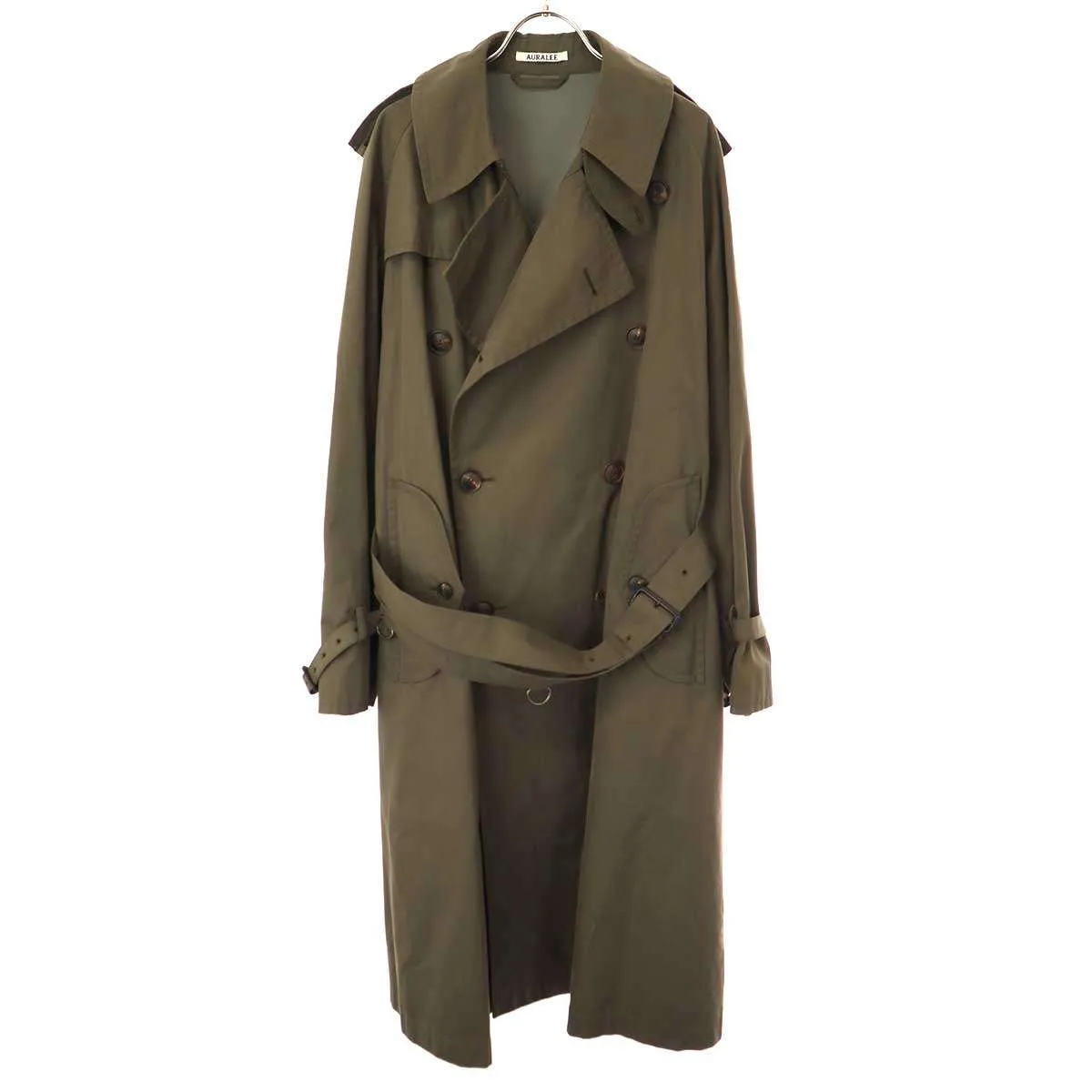 AURALEE オーラリー 19AW FINX CHAMBRAY BIG TRENCH COAT ビッグトレンチコート