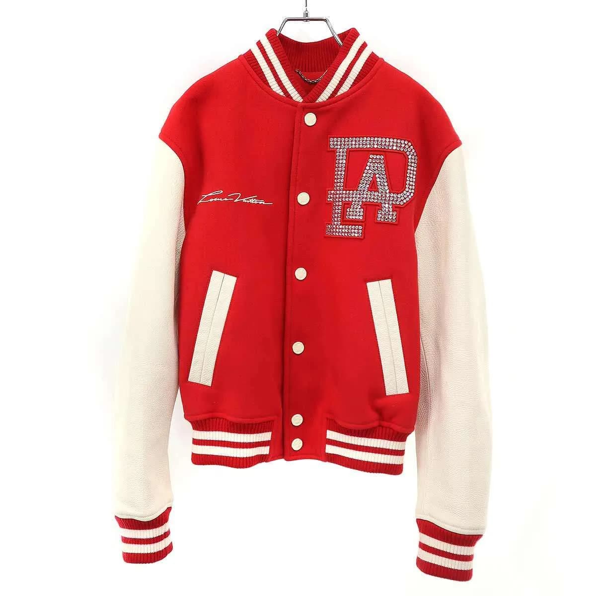 LOUIS VUITTON ルイヴィトン 24SS Mix Varsity Jacket パール バーシティジャケット スタジャン 1AFIQ9 BQV HQL87E