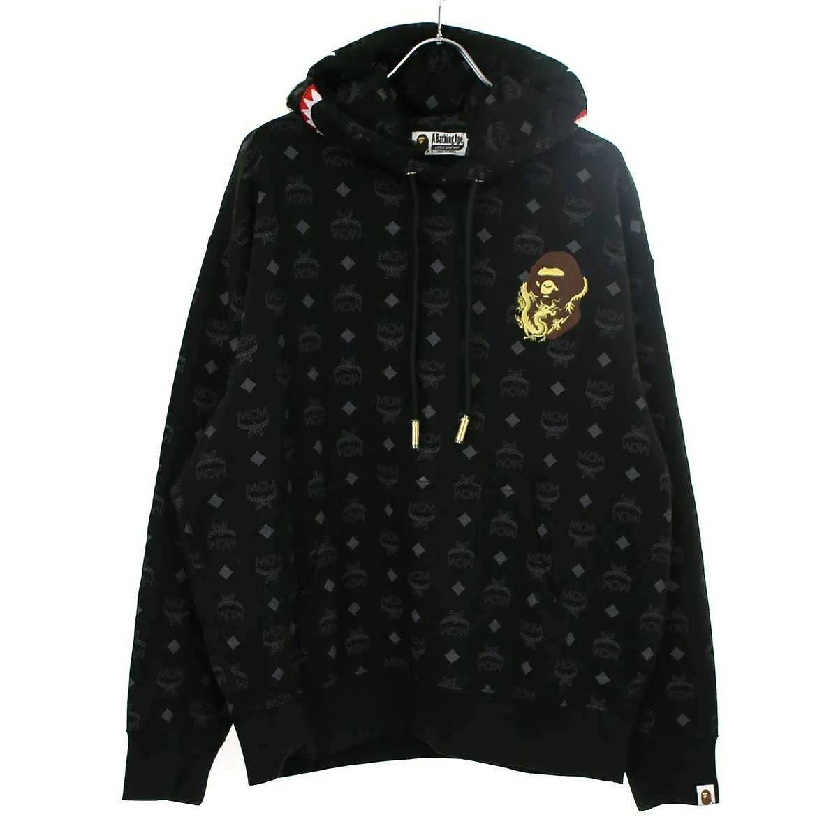 A BATHING APE ア ベイシング エイプ エムシーエム 24SS SHARK PULLOVER HOODIE プルオーバーシャークパーカー