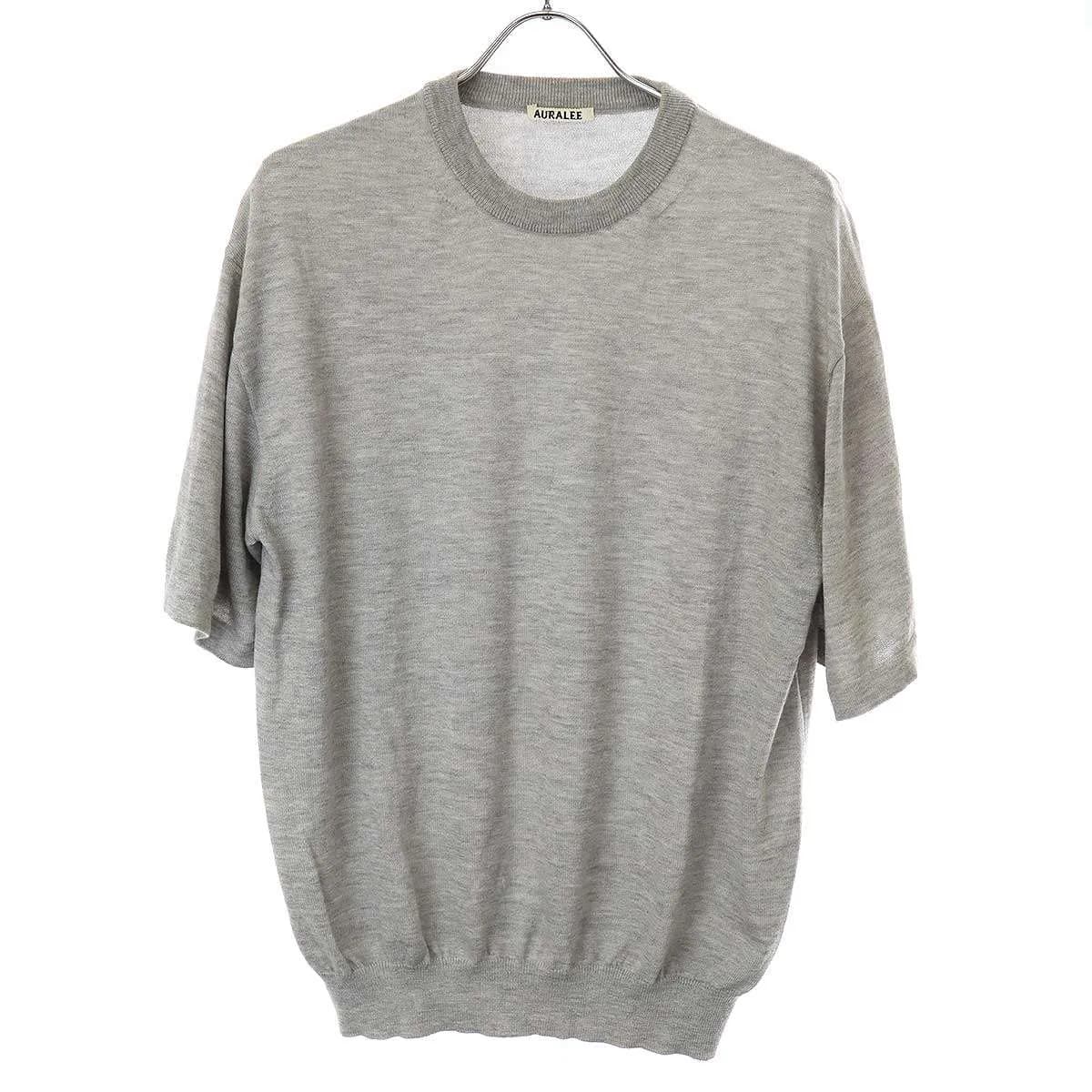AURALEE オーラリー 22SS CASHMERE HARD TWIST KNIT TEE ショートスリーブカシミヤニットTシャツ A22ST02CT