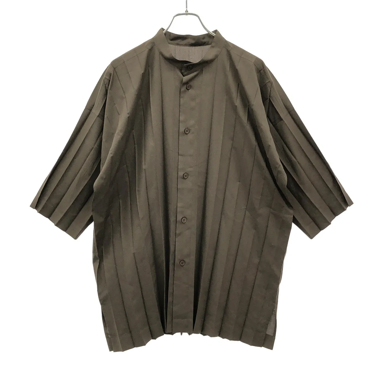 ISSEY MIYAKE オム プリッセ イッセイ ミヤケ バンドカラープリーツシャツ