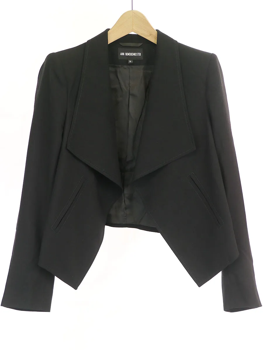 ANN DEMEULEMEESTER アンドゥムルメステール ウールショートジャケット