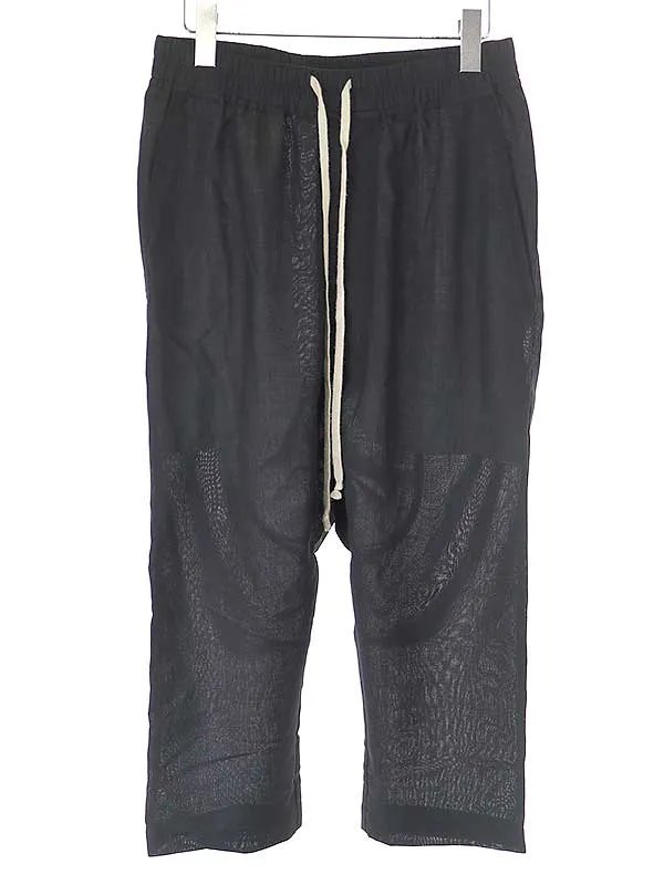 Rick Owens リックオウエンス 14AW Drawstring Cropped Pants ウールクロップドサルエルパンツ