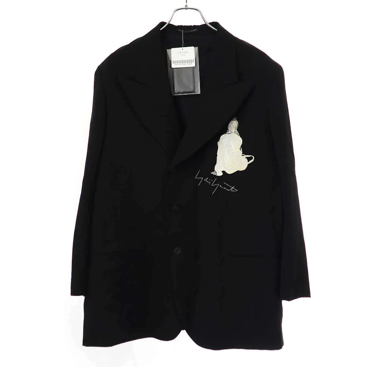 Yohji Yamamoto ヨウジヤマモト プールオム 20AW 2002SS WOMEN EMBROIDERY SERIES 復刻 女優刺繍テーラードジャケット HR-J70-506