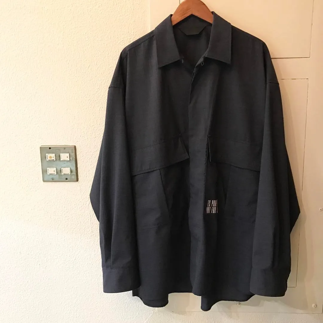 ESSAY ESSAY 17SS 吾亦紅別注 OVERSIZED OPEN COLLAR SHIRT