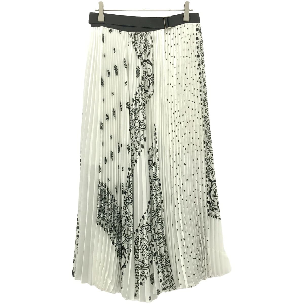 sacai サカイ 21SS Archive Print Mix Skirt アーカイブプリントプリーツスカート